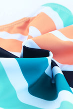Load image into Gallery viewer, Striped One Shoulder Two-Piece Swim Set