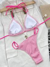 Load image into Gallery viewer, Ribbed Tie Back Bikini Set