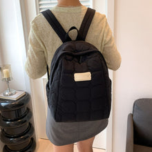 Load image into Gallery viewer, Quilted Polyester Backpack Bag