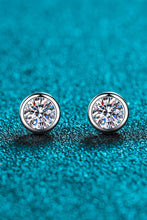 Load image into Gallery viewer, Inlaid 1 Carat Moissanite Stud Earrings