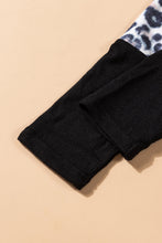 Load image into Gallery viewer, Leopard Spliced Round Neck Dress