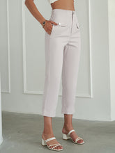 Load image into Gallery viewer, Buttoned Elastic Detail Cuffed Pants