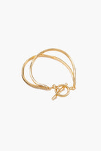 Load image into Gallery viewer, Snake Chain Toggle Clasp Bracelet