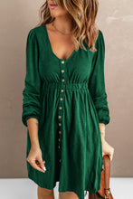Load image into Gallery viewer, Button Down Long Sleeve Dress with Pockets