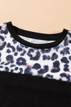 Load image into Gallery viewer, Leopard Spliced Round Neck Dress