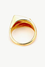 Load image into Gallery viewer, Cubic Zirconia Gold-Plated Asymmetrical Ring