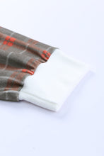 Load image into Gallery viewer, Plaid Contrast Buttoned Top and Pants Loungewear Set