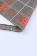 Load image into Gallery viewer, Plaid Contrast Buttoned Top and Pants Loungewear Set
