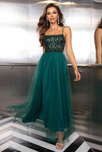 Load image into Gallery viewer, Lace-Up Backless Mesh Dress