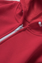Load image into Gallery viewer, Girls Zip-Up Drawstring Hooded Jacket with Pockets