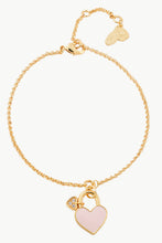 Load image into Gallery viewer, Heart Lock Charm Bracelet
