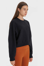 Load image into Gallery viewer, Textured Dropped Shoulder Sports Top