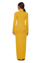 Load image into Gallery viewer, Mock Neck Long Sleeve Maxi Slim Dress