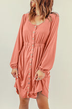 Load image into Gallery viewer, Button Down Long Sleeve Dress with Pockets