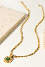 Load image into Gallery viewer, 18K Gold Plated Inlaid Rhinestone Pendant Necklace