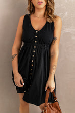 Load image into Gallery viewer, Sleeveless Button Down Mini Dress