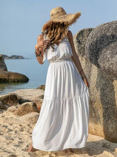 Load image into Gallery viewer, V-Neck Tie Shoulder Crochet Maxi Dress