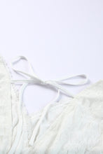 Load image into Gallery viewer, Puff Sleeve Tie-Back Lace Surplice Dress