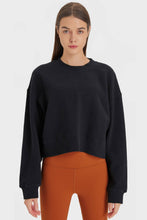 Load image into Gallery viewer, Textured Dropped Shoulder Sports Top