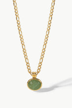 Load image into Gallery viewer, Inlaid Stone Round Pendant Chain Necklace