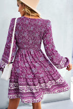 Load image into Gallery viewer, Bohemian V-Neck Balloon Sleeve Dress