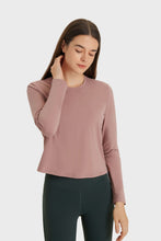 Load image into Gallery viewer, Round Neck Long Sleeve Sports Top