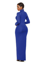 Load image into Gallery viewer, Mock Neck Long Sleeve Maxi Slim Dress