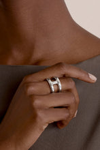 Load image into Gallery viewer, 18K Gold Plated Double-Layered Open Ring