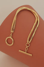 Load image into Gallery viewer, Snake Chain Toggle Clasp Bracelet
