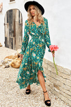 Load image into Gallery viewer, Floral Ruffled Flounce Sleeve Smocked Waist Dress