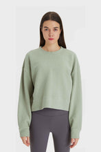 Load image into Gallery viewer, Textured Dropped Shoulder Sports Top