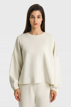 Load image into Gallery viewer, Dropped Shoulder Round Neck Sports Top