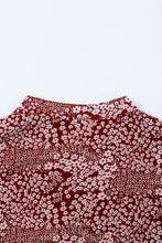 Load image into Gallery viewer, Floral Buttoned Puff Sleeve Tiered Dress