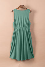 Load image into Gallery viewer, Sleeveless Button Down Mini Dress