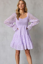 Load image into Gallery viewer, Leopard Applique Flounce Sleeve Smocked Tiered Dress