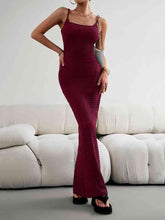Load image into Gallery viewer, Straight Neck Sleeveless Maxi Dress