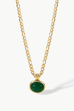 Load image into Gallery viewer, Inlaid Stone Round Pendant Chain Necklace