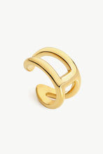 Load image into Gallery viewer, 18K Gold Plated Double-Layered Open Ring
