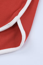 Load image into Gallery viewer, Contrast Buttoned Cropped Tank and Shorts Lounge Set