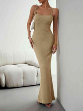 Load image into Gallery viewer, Straight Neck Sleeveless Maxi Dress