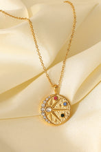 Load image into Gallery viewer, 18K Gold Plated Inlaid Zircon Pendant Necklace