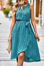 Load image into Gallery viewer, Swiss Dot Tie Belt Sleeveless Dress