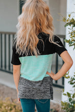 Load image into Gallery viewer, Girls Color Block Twisted Tunic Tee