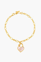 Load image into Gallery viewer, Heart Lock Charm Bracelet