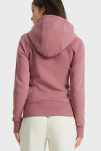 Load image into Gallery viewer, Zip Up Seam Detail Hooded Sports Jacket