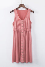 Load image into Gallery viewer, Sleeveless Button Down Mini Dress
