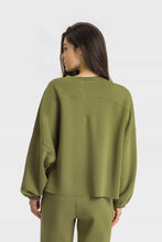 Load image into Gallery viewer, Dropped Shoulder Round Neck Sports Top