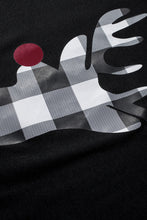 Load image into Gallery viewer, Christmas Plaid Reindeer Graphic Top and Pants Lounge Set