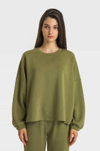 Load image into Gallery viewer, Dropped Shoulder Round Neck Sports Top