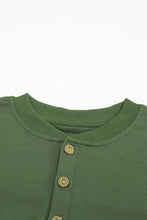 Load image into Gallery viewer, Quarter Button Short Sleeve Top and Shorts Lounge Set